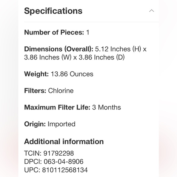 KITSCH NWT mass purifying shower filter -black - Picture 8 of 8